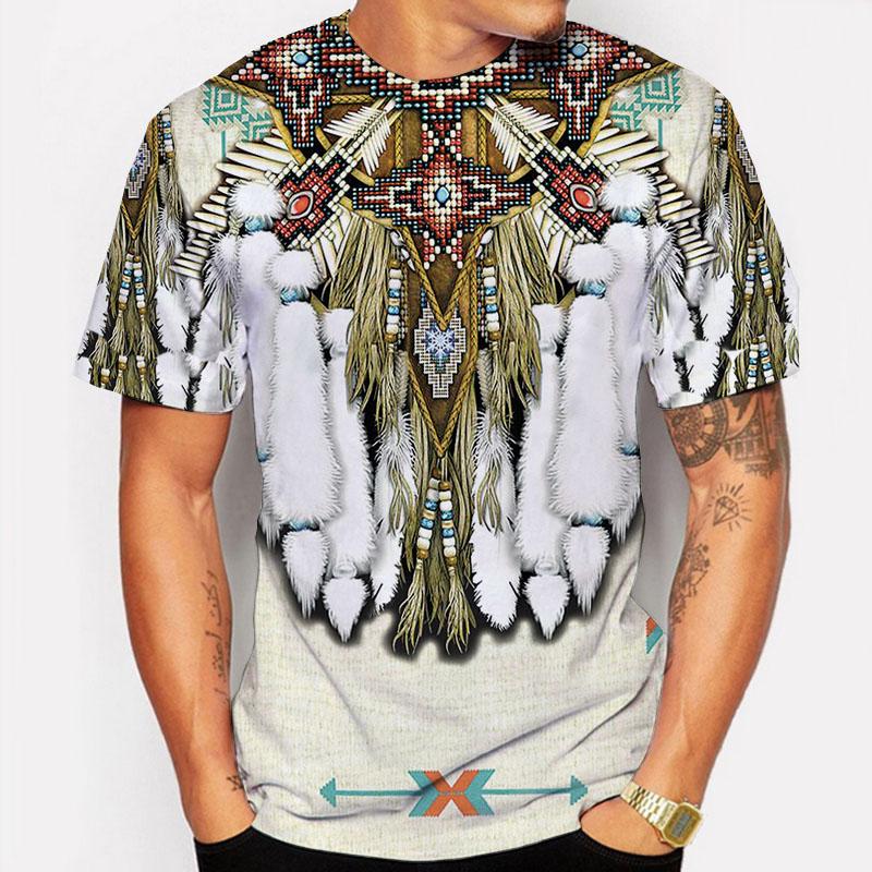 Indian T-Shirts Ethnic Style 3D Print Streetwear Men Women Vintage Casual Oversized Short Sleeve T Shirt Kids Tees Tops Clothing