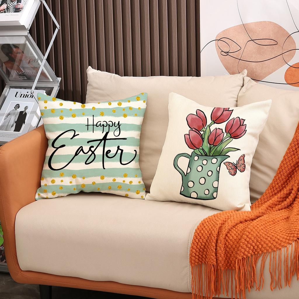 Easter Day Home Cushion Survived Family Case Throw Cover