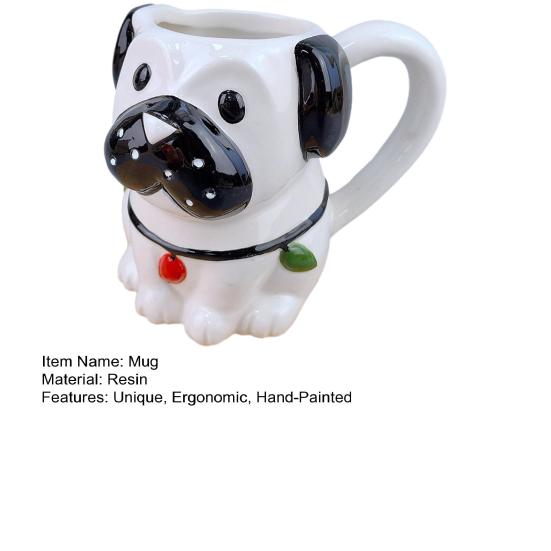 Dackel Tasse Keramik 3D Dackel Kaffeetasse mit Lebhaft Geformtem Griff Handbemalt Lustiges Geschenk für Hundeliebhaber für Kaffeeliebhaber