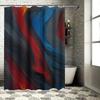 Stylish Abstract Art Shower Curtain Set With Metal Hook Rings For Bathroom Decorations Multiple Colors Available