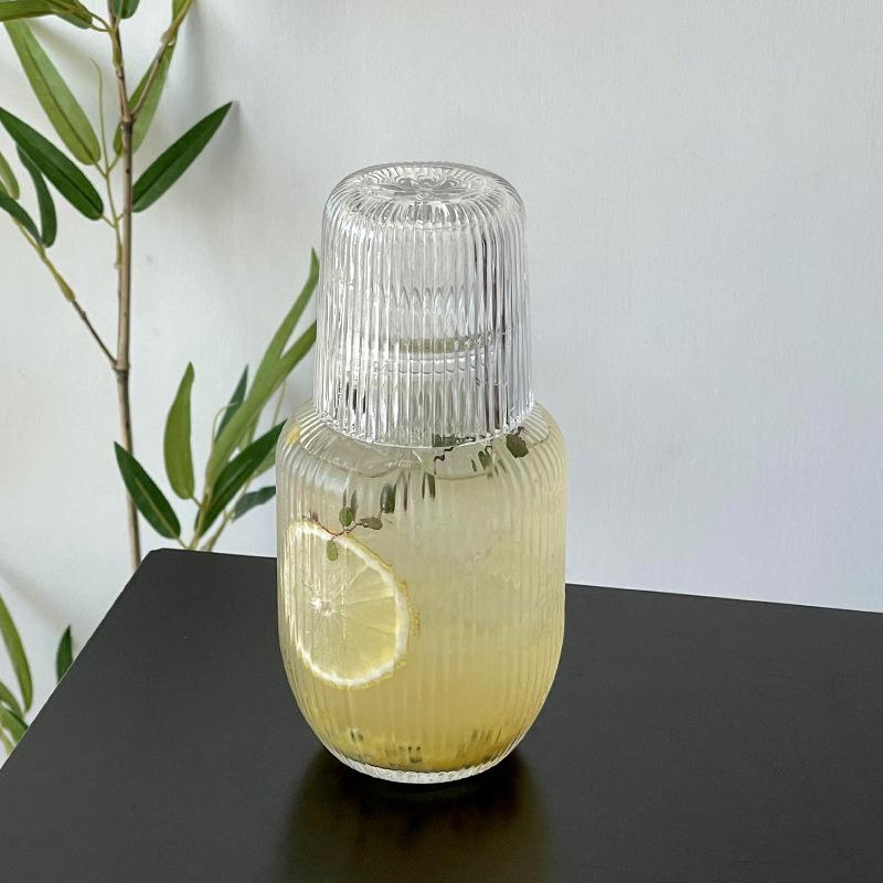 Transparent Cold Glass Cup Juice Milk Drinkware Cocktail Drinking Cup Transparent Water Bottle Coffee Mug Home Accessories