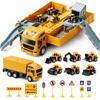 Multifunctional Construction Vehicle Toy Car Set Storage Transformable Parking Construction Road Indoor Educational Toy for Boys and Birthday