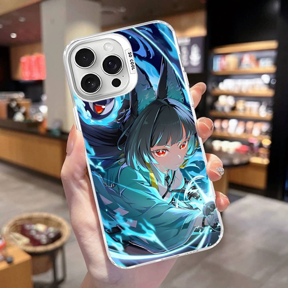 Classic Girl H-Hoshimi Miyabi Phone Case For IPhone 17 16 15 14 11 12 13 Pro Max Plus Pro Colored Silver Cover