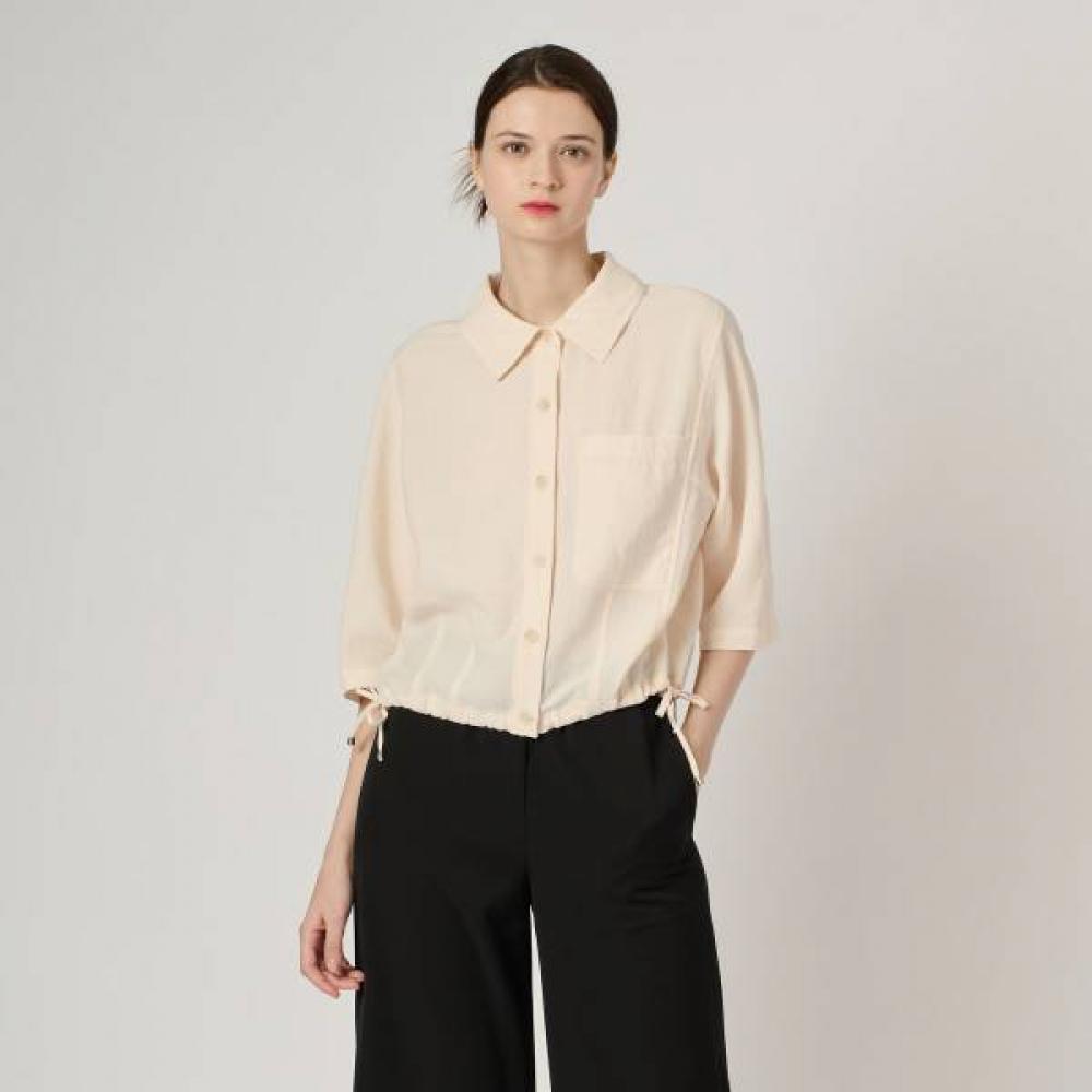 Bcbg Solid Drawstring Blouse B4m4b483