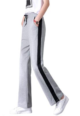 Calças Femininas Laterais Largas Longas Bonitas Parte Inferior do Corpo 3 Cores para Outono e XL [BdeSYT], Calças, Algodão, Parte Inferior, Bolsos, Pernas, Esportivo, Casual,