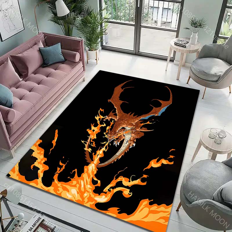 

Japan Anime Pokémon Theme Rug with Charizard Print, Carpet for Living Room Kids Bedroom Mat Sofa Doormat Decor Mat Free Shipping 40x60cm (16x24in)