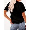 European Size European Size 1pc Women'S Elegant Butterfly Heart Print T-Shirt - Comfortable Polyester Spandex Blend