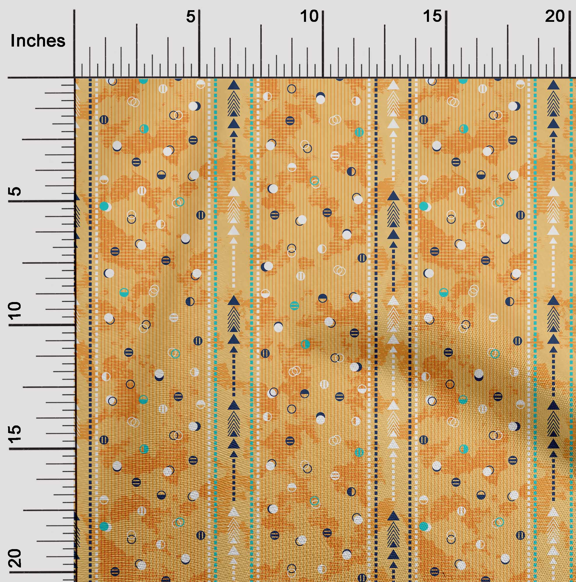 

OneOone Cotton Flex Світло-зелена тканина Коло, крапка та трикутник Геометричне шиття Ремісничі проекти Принти на тканині 40 дюймів 42 Inch Wide - Viscose Chiffon ucla золотий колір