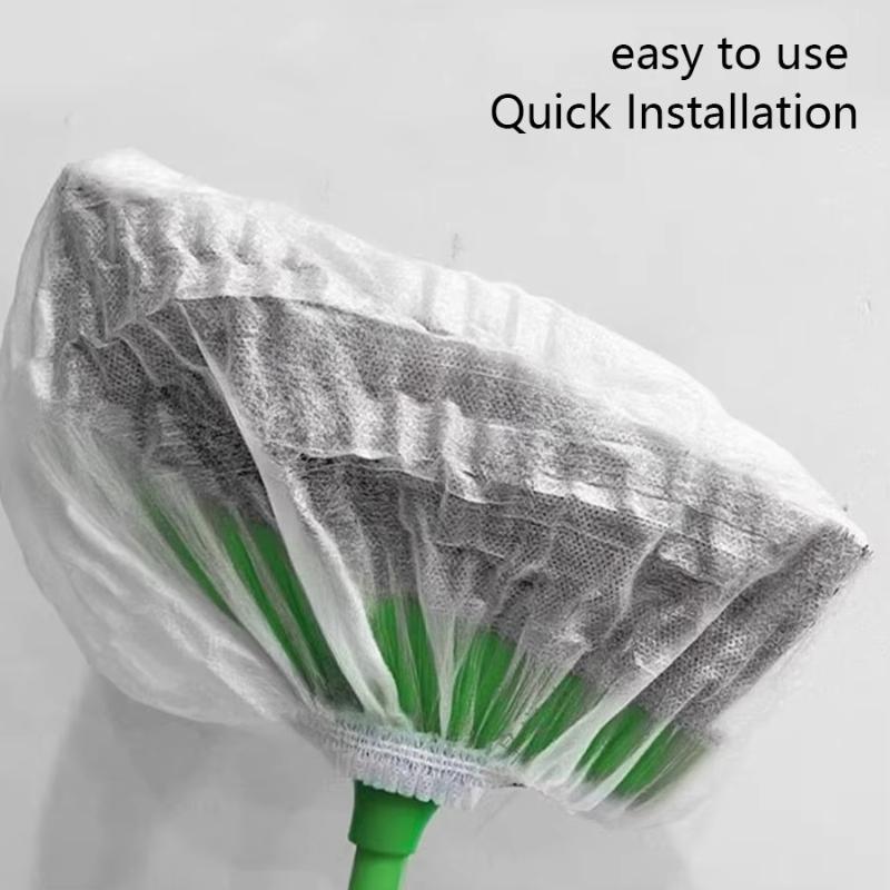 100 Pcs Disposable Non Woven Dust Mop Replacement Covers Electrostatic Adsorption No Wash Needed For Home Daily Floor Wall