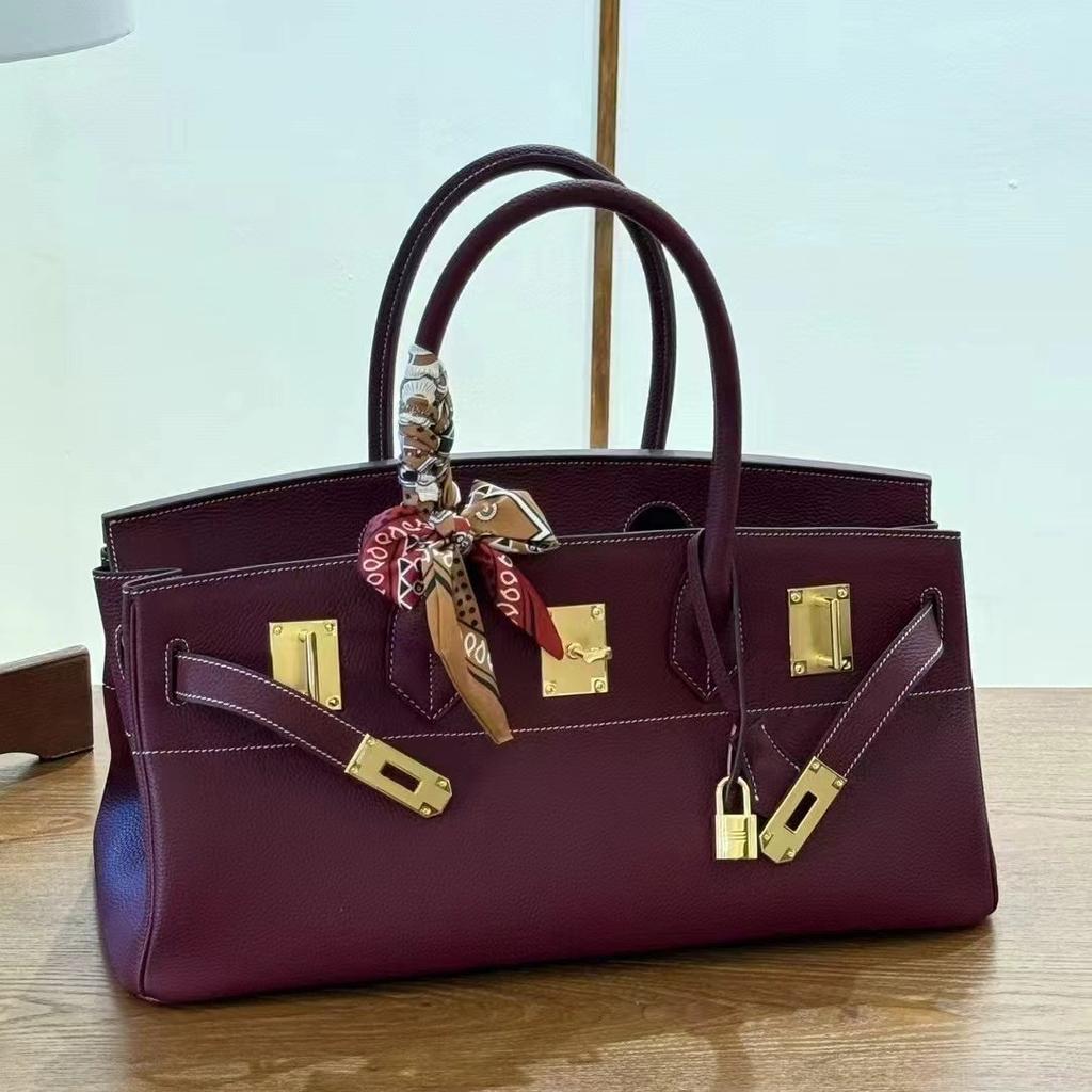 2025 nowa pozioma torba 42 pod pachę przenośna na ramię skórzana damska torba Togo pierwsza warstwa skóry bydlęcej