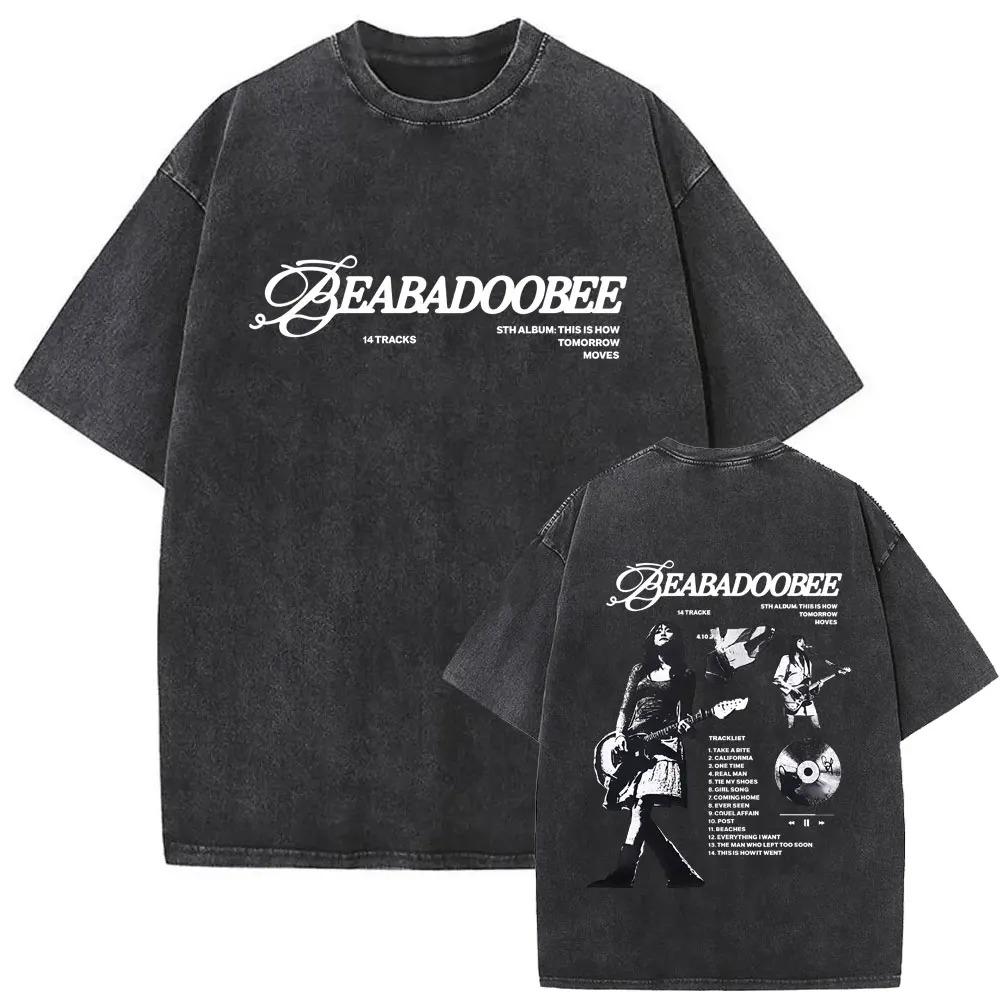 Hot Sale Singer Beabadoobee Graphic Print TShirt Men Women Vintage Washed Cotton Streetwear Fashion Oversize Top Summer New Top