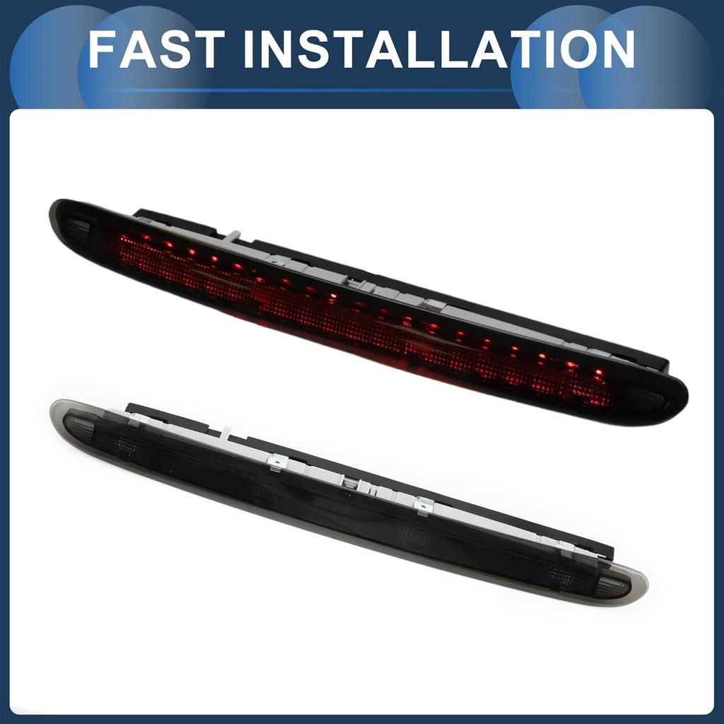 LED Third Brake Light Compatible for Mini Cooper R58 Coupe 2012-2015, Waterproof Plastic Black Housing 3rd High Mounted Stop Lamp Rear Center High