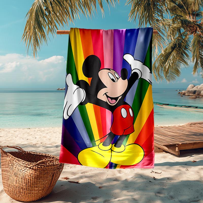 Ultra-Soft Beach Towel with Mickey Theme,Ideal for Pool - Camping, Diving - Perfect Travel Essential, Vibrant Beach Towel.