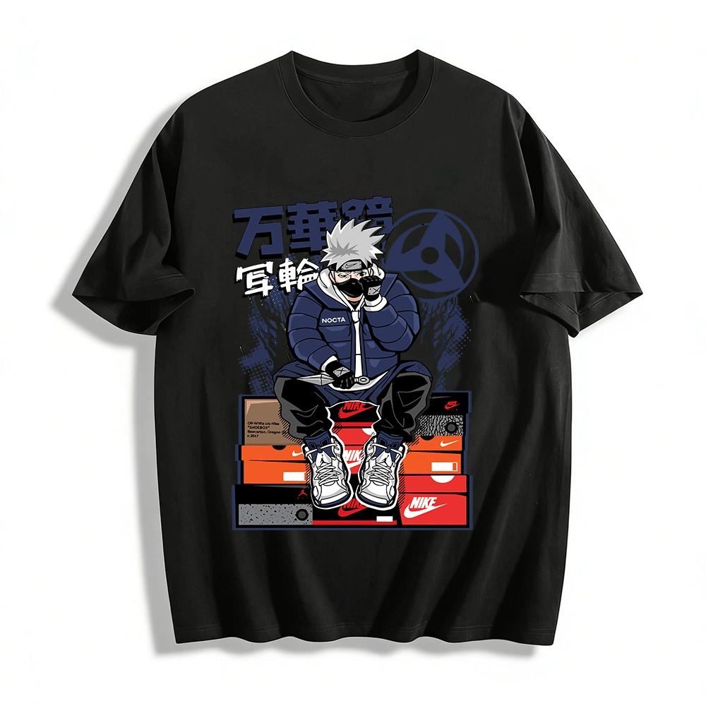 Naruto Kakashi NOCTA Co-branded Graphic Hoodie Streetwear Unisex Pure cotton T-shirt XXS