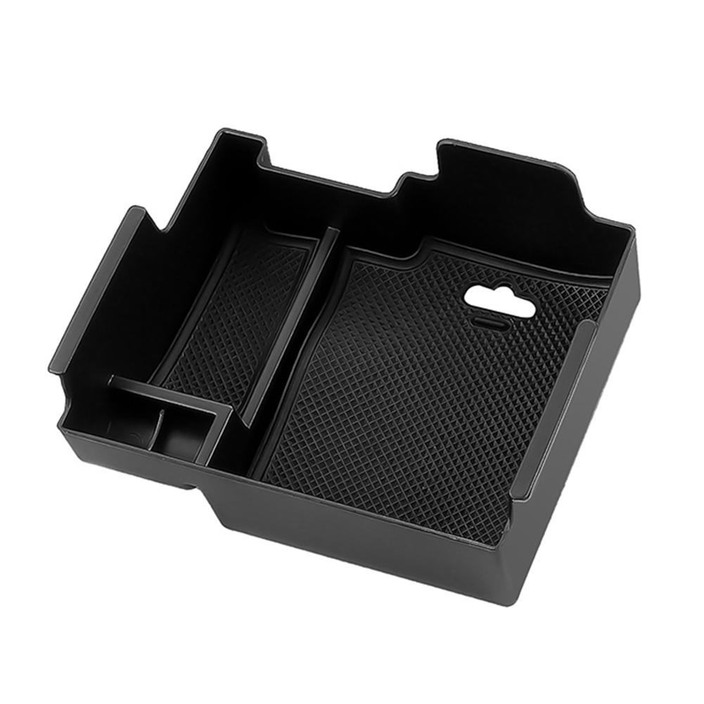 Longzhimei for Ford Explorer 2013-2019 Console Storage Tray ABS Material and PVC Latex Non-slip Mat Car Central Armrest Storage Box Tidying Organizer
