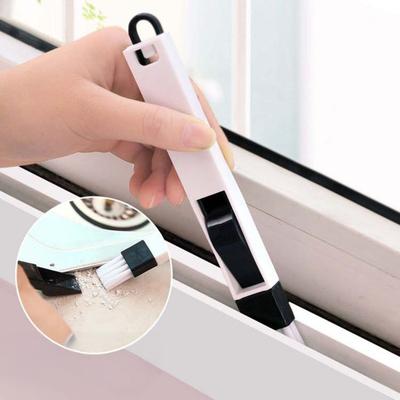 Fensterführung Reinigungsbürsten-Set Handheld Fenster Nut Reiniger Bürsten Doppelseitiges Design Austauschbarer Schwamm Reinigungsbürste