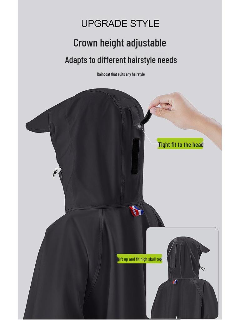Thickened Waterproof Electric Car Raincoat: Full-Body One-Piece Poncho for Men, Storm-Proof and Enlarged for Adults