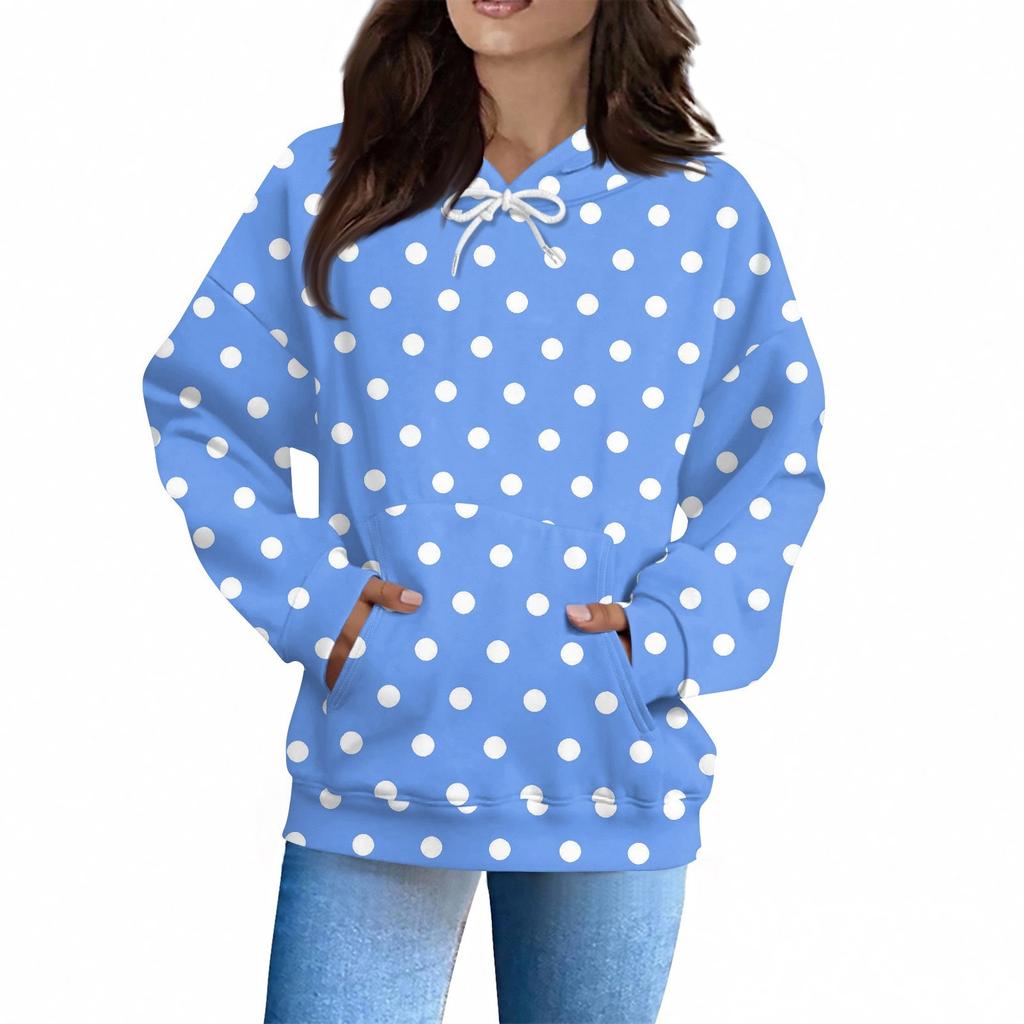 Women's Fashion Daily  Casual Hoodie Long Sleeve Printed Top