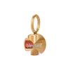 Polished Stainless Steel Birthstone Pendant with Vacuum Electroplating and Retro Design