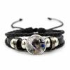 Anime Peripherie Demon Slayer Geflochtenes Armband Kamado Nezuko Zeitjuwel Glas Handgefertigt Ledergeflecht Paar-Armbänder