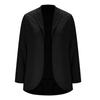 Women's Fashionable Casual Three-Quarter Sleeve Solid Color Cardigan Jacket