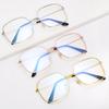 Anti-UV Oversized Eyeglasses Anti Blue Light Glasses Metal Frame Eyewear Vintage Square Glasses