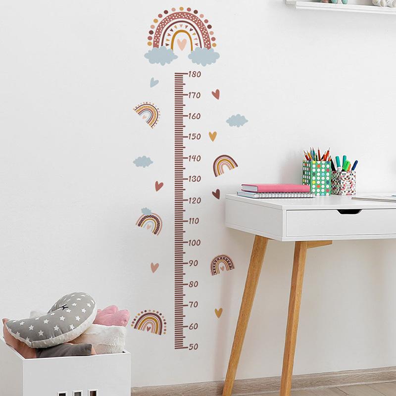 Rainbow Cloud Love One-Meter Self-Adhesive Wall Sticker Children's Room Living Room Decor Height Marker Fun & Cute Wall Decal