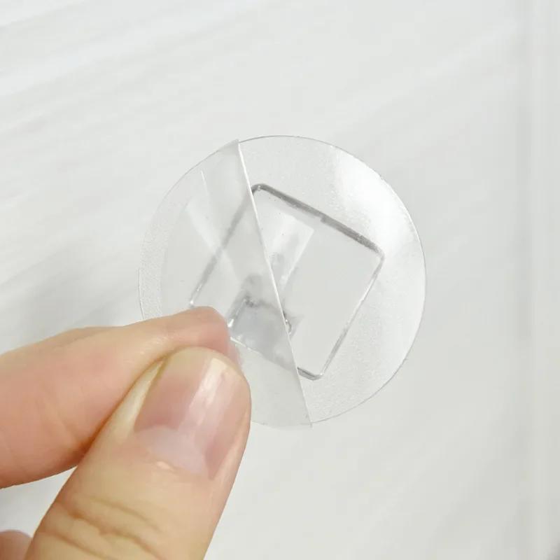 5/10pcs Transparent Plastic Duty Wall Hook for Kitchen Bathroom Office Storage No Trace No Scratch Waterproof Adhesive Hooks