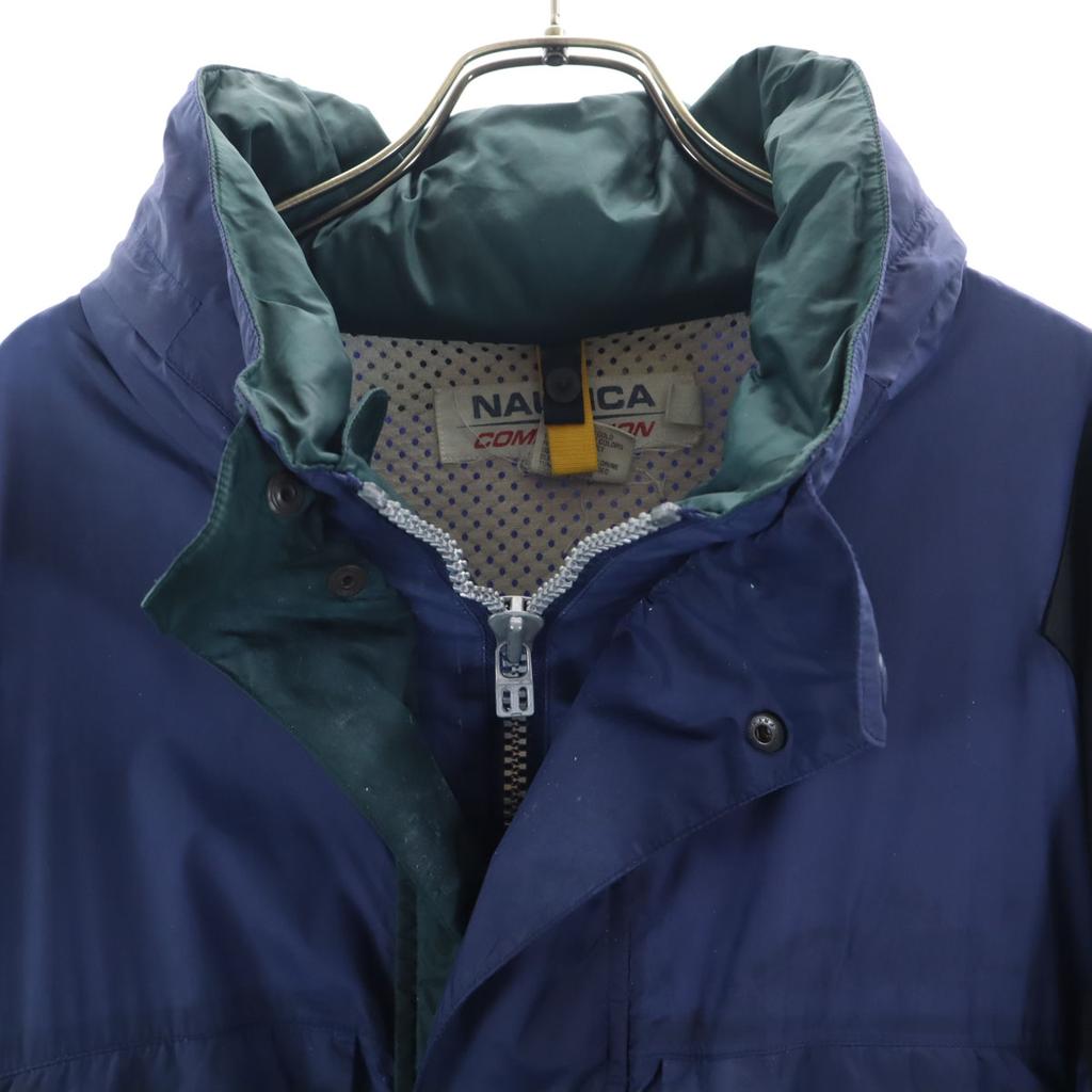 NAUTICA COMPETITION 90s Old Nylon jacket XL blue Hooded Outdoor Men's Used