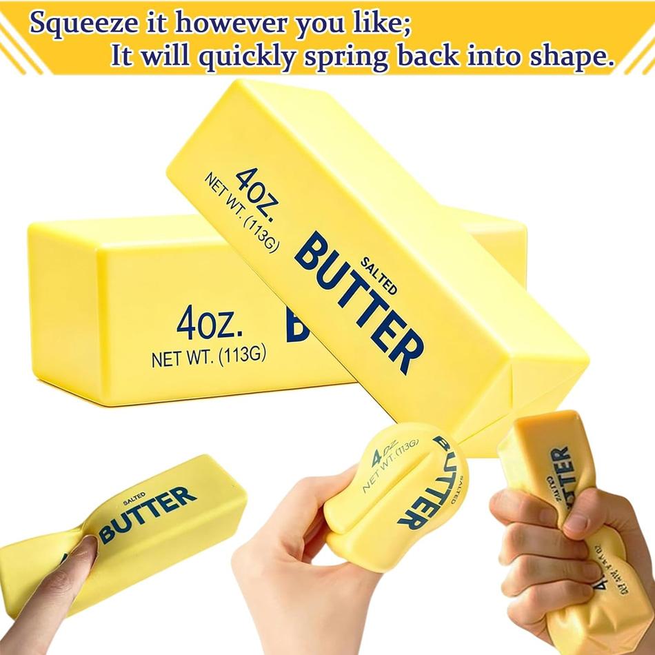 Slow Rising Butter Stick Squishy Soft Elastic Stress Relief Fidget Prank Toy