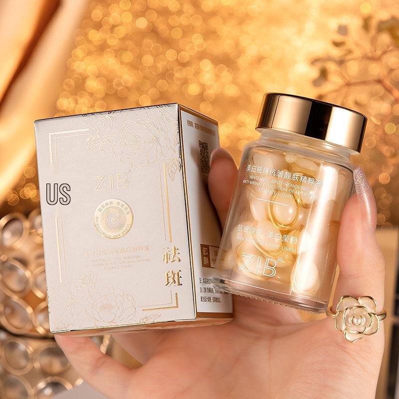 ZIB Skin Brightening Anti-Wrinkle Essence: Whitens, Hydrates, Lifts, Firms, and Improves Dullness for Women.