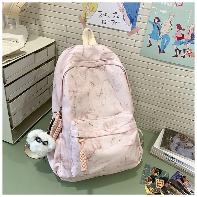 Girls Korean Version of Ins Simple Large Capacity Tie Dye Backpack New High School Students Backpack.