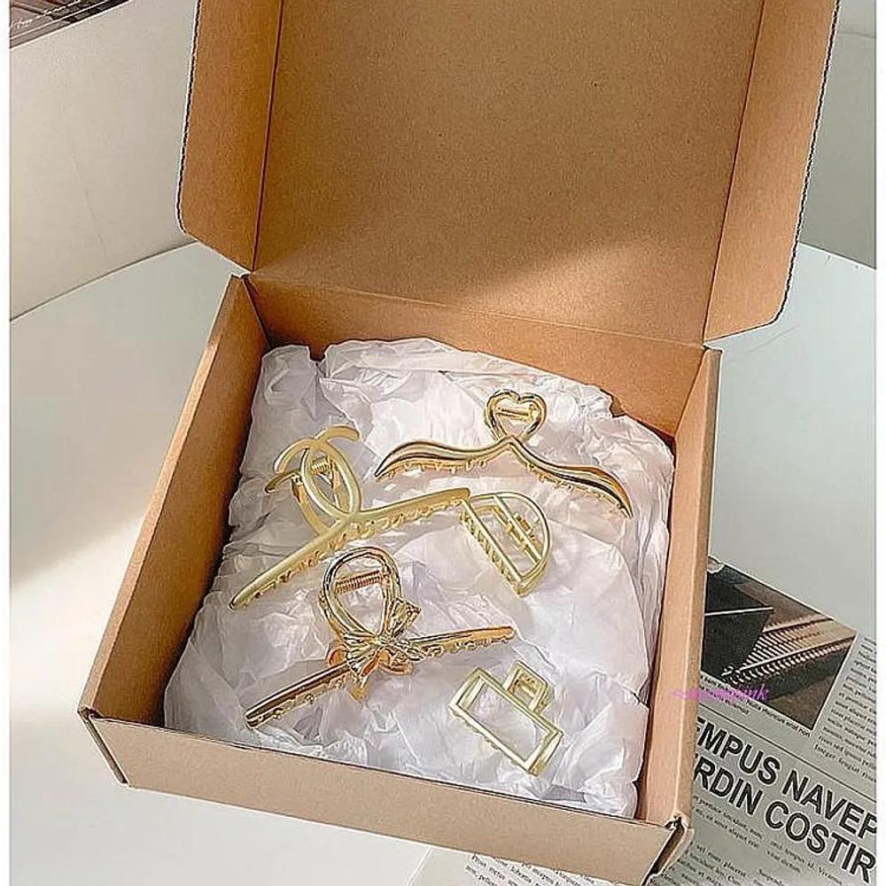 Hair clip set, half pin, hair clip, hair updo, hair pin, hair gift, transparent, matte, gold, silver, pearl qrs206 04. Basic Color White Matte 10-Piece Set