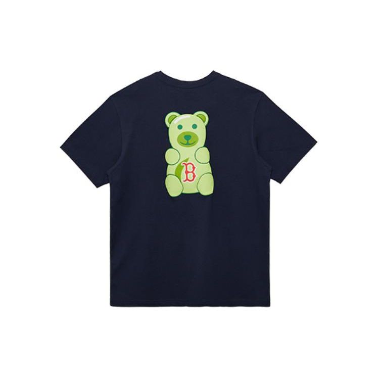 New Era SS24 MLB Boston Red Sox NY Bears Embroidered Crew Neck Short Sleeve T-Shirt Unisex T-Shirt Navy 14148888