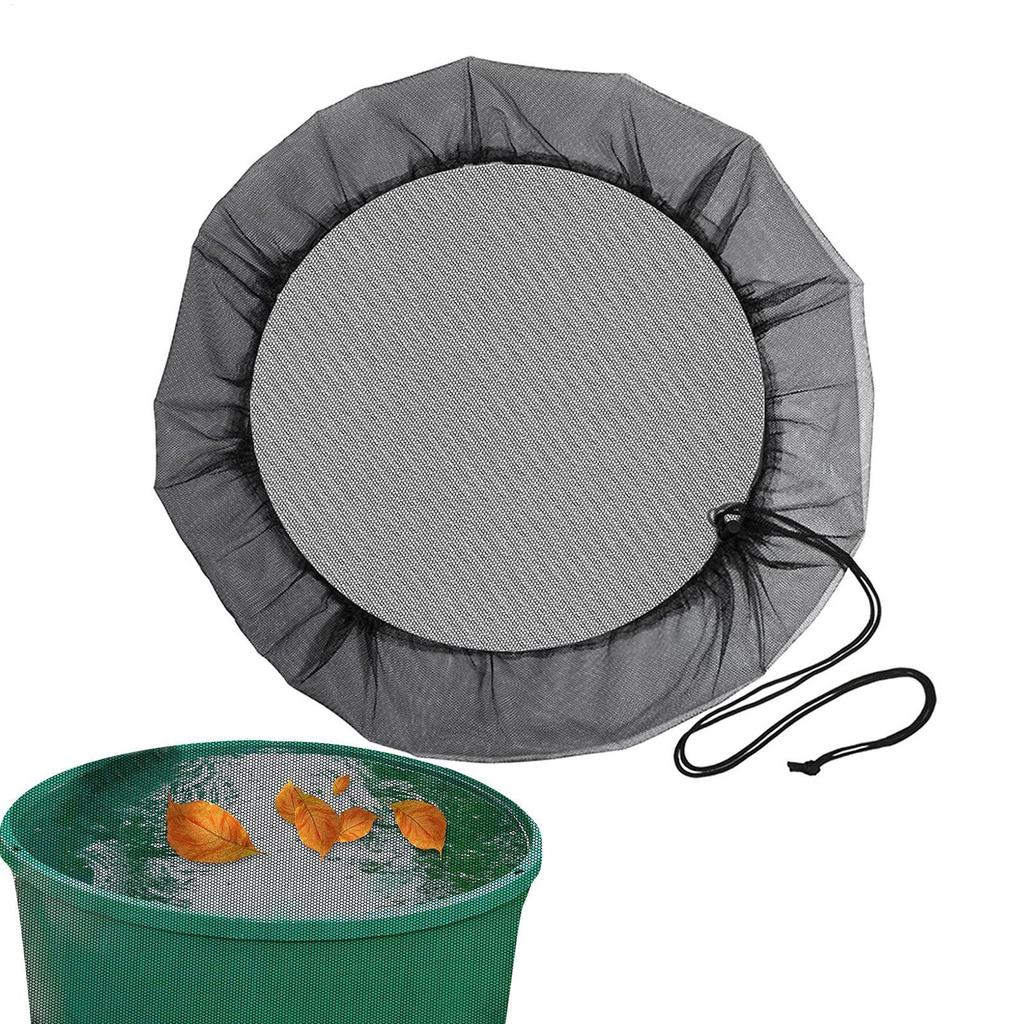 Mesh Cover for Rain Barrels Rain Barrels Screen Water Bucket Covers with Drawstring For Keep Yard And Garden Clean