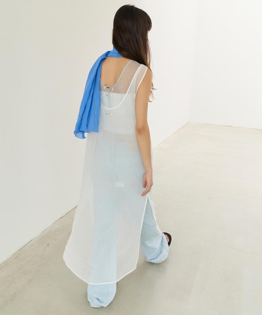 Leuba Sheer Layered Maxi Dress - White