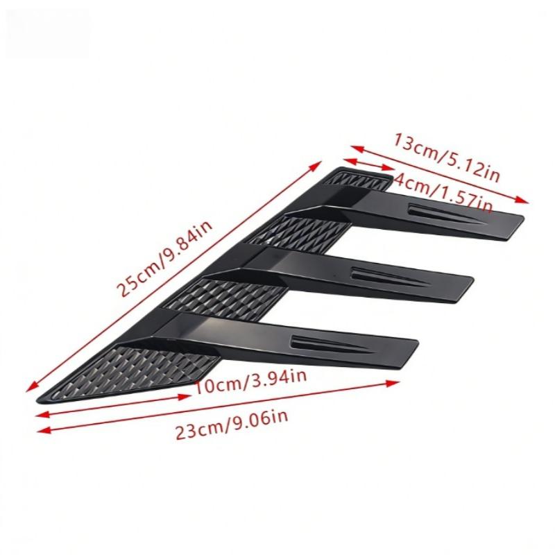 Universal Car Rear Windshield Side Spoiler Rear Wing Trim Side Vents Decoration General Window Louvers Exterior Decorative