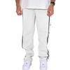 Men's casual sports buttoned trousers men's autumn new loose straight drawstring large size trousers
