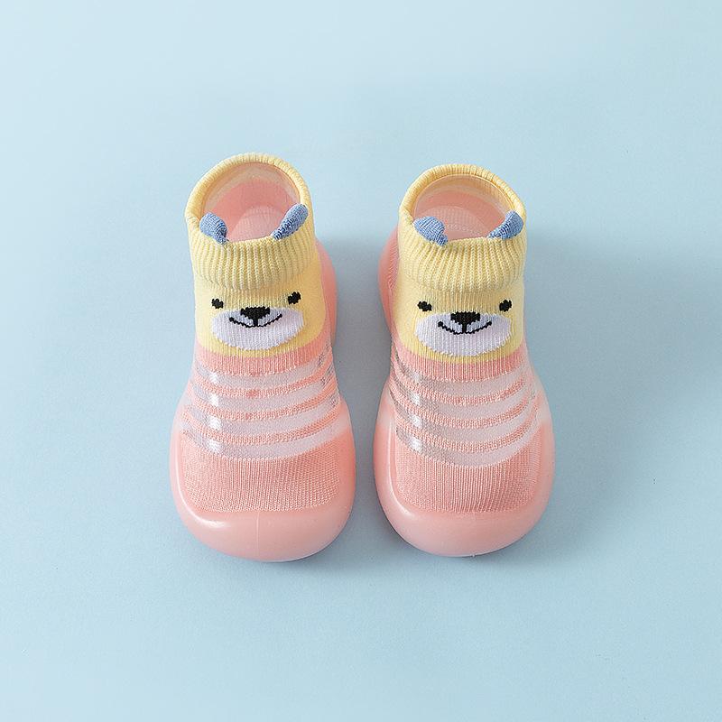 Baby Sock Shoes Summer Mesh Non-Skid Indoor Infant Walking Shoes Breathable Warm Elastic Boy Girls Socks Sneakers With Soft Sole