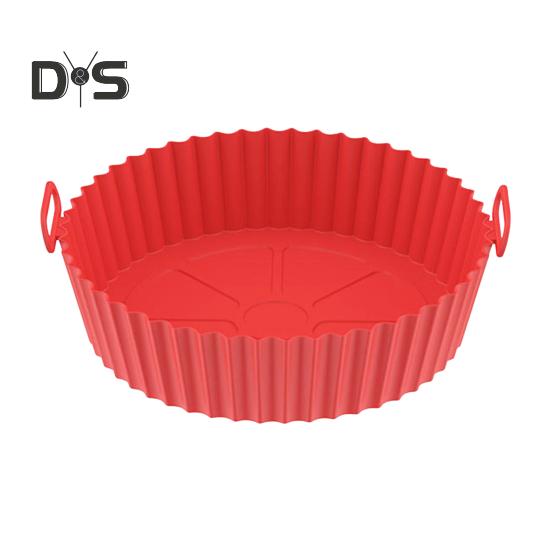 Silicone Frying Liners Air Circulation Baking Tray Dual-sided Cooking Pan Grease-free Air Fryer Basket Kitchen Accessory