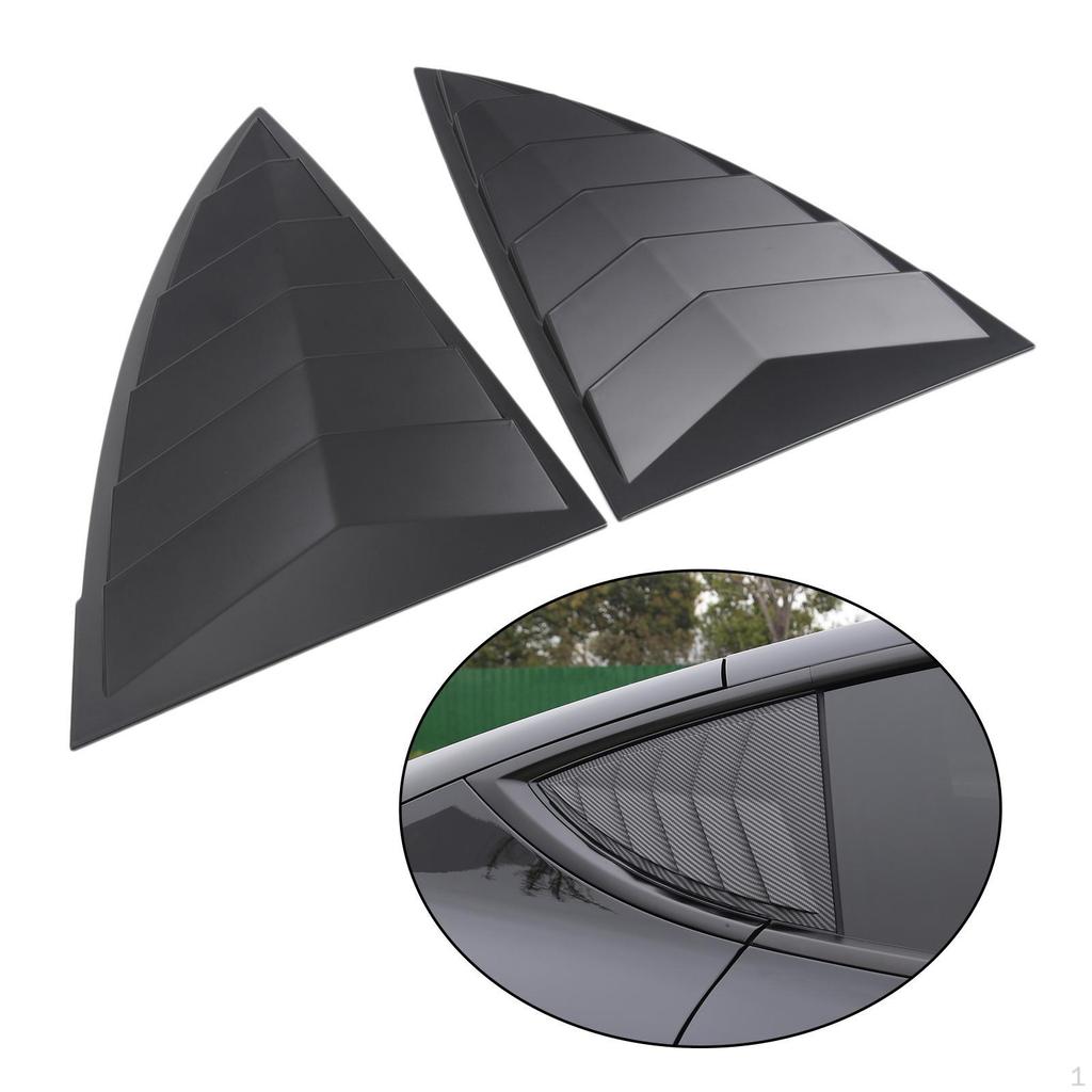 2 Pieces Rear Window Triangle Sticker Fitting Decals Cover for Premium Fashion Spare Parts Modified
