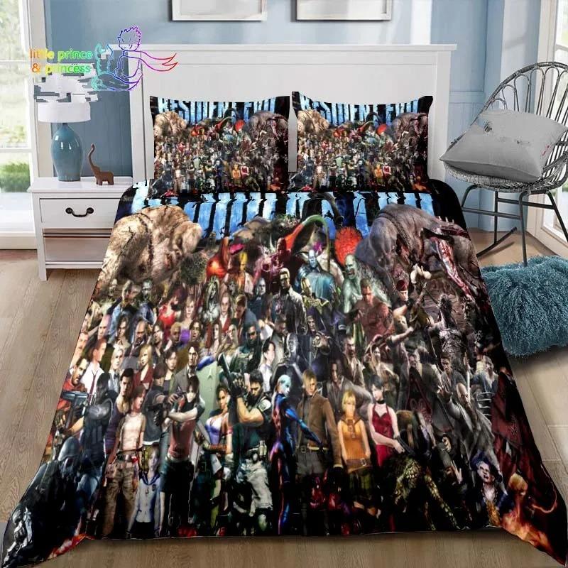 3D Print R-Resident Evil Games Gamer Bedding Set Single Twin Full Queen King Size Bed Set Adult Kid Bedroom