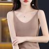 Frauen Tank MODERNE NEUE SAGA Sommer Gestrickte T-shirt Ärmellose Basic Tees Weste Unterwäsche Stricken Top Weibliche V-ausschnitt