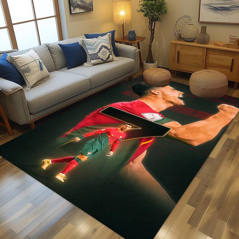 Cristiano Ronaldos Erbe Teppich Wohnzimmer- und Schlafzimmerteppiche Druck Schutzmatte Kunst Fußmatte