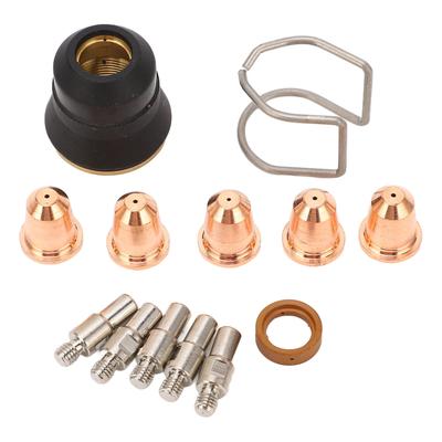 13Pcs Welding Torch Accessories Electrode Nozzle Tip Kit with Bracket for S45 Plasma Cutting