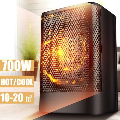 700 W tragbarer elektrischer Raumheizer/Kühlventilator, praktischer Luftwärmer, Kühler, Sommer- und Winter-Entlüftungsventilator für das Heimbüro