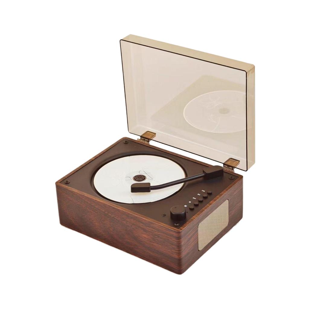 Lettore CD Retro Portatile Ricaricabile Altoparlante Wireless Bluetooth-Compatibile 5.0 Bidirezionale Supporto CD USB 3.5mm AUX Lettore Musicale CD