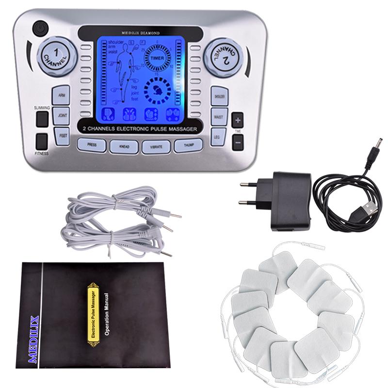 Durable And Safe Electronic Pulse Massager Tens Ems Machine Massager Electrical Nerve Muscle Stimulator Acupuncture Fat Burner Pain Relief