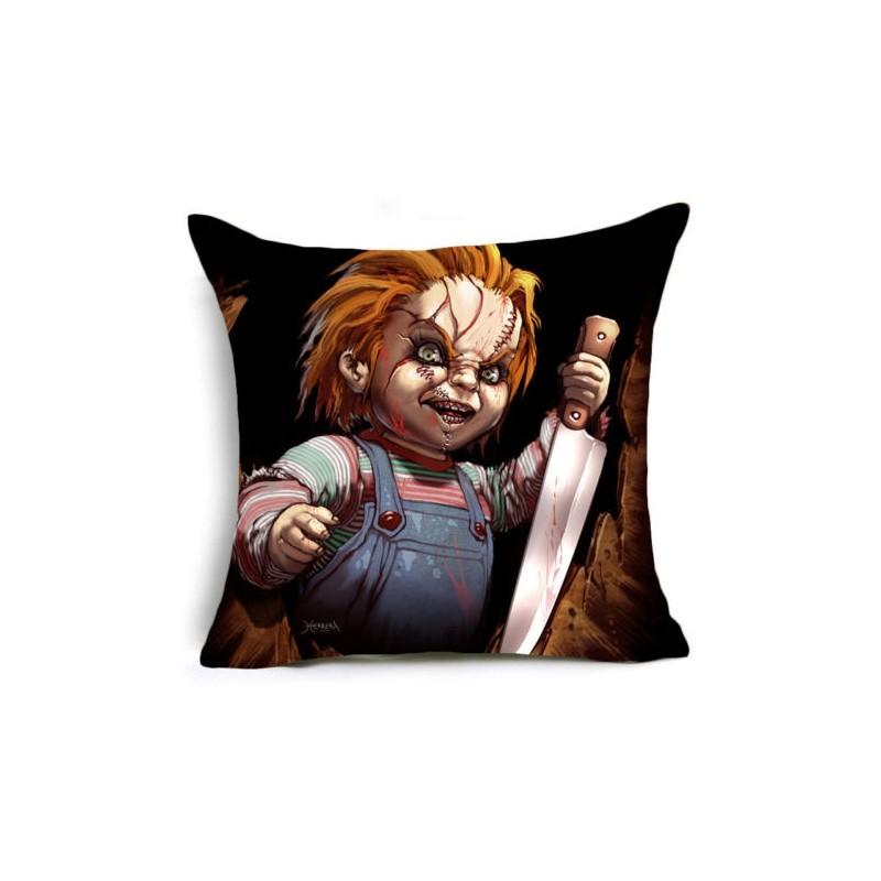 Chucky Good Guy Doll Horror Movie Design Cushion Pillow Case Cover In Vibrant Colors