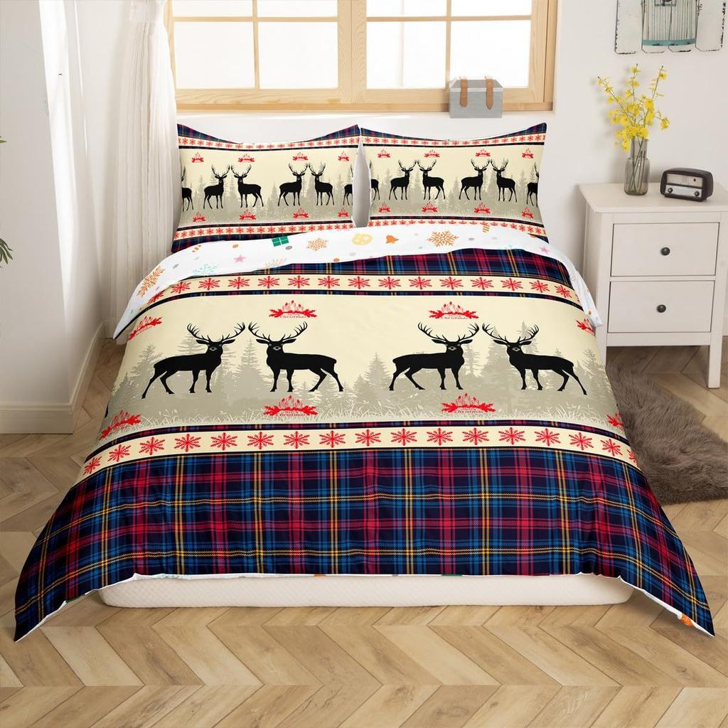 Fresh Little Deer Down Comforter Set Bedding Set 3-piece Duvet Cover Set